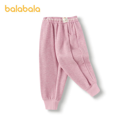 巴拉巴拉童装儿童长裤女童裤子冬季加绒针织束脚裤厚款保暖休闲裤 商品图4