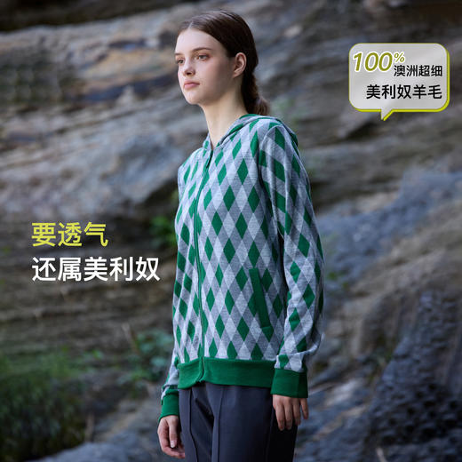 【女提花连帽拉链衫】Turdus 女提花连帽拉链衫 商品图2