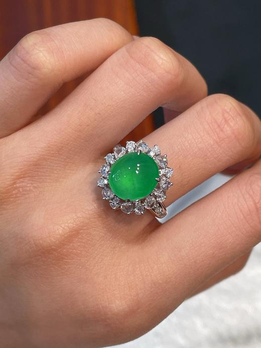 蛋面翡翠戒指 商品图3