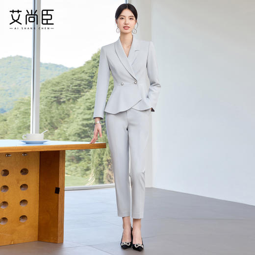 艾尚臣高级感高端西装套装气质时尚正装修身显瘦酒店售楼部职业装 商品图3