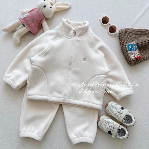 【摇粒绒＋加绒保暖套装】童星圆童装 女童套装秋冬款2025新款小女孩摇粒绒上衣儿童加绒保暖 商品图9