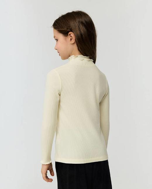 【春上新】8楼爱慕儿童Aimer Kids女孩绒绒罗纹打底衫花苞高领打底上衣AK181K021，吊牌价289元 商品图2