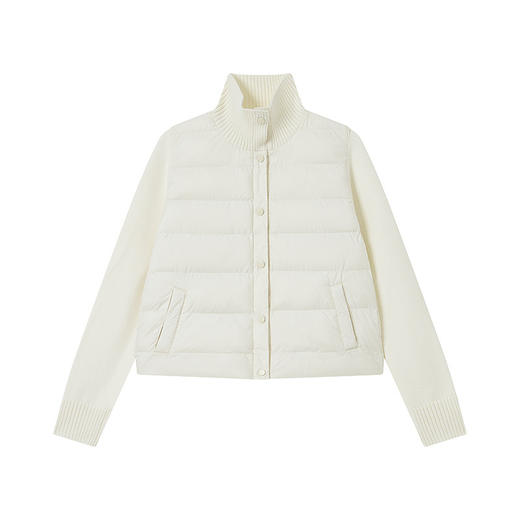 秋冬空气针织棉服 蓬松柔软拼接保暖上衣设计感百搭休闲外套 商品图4