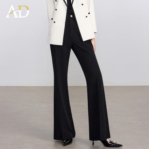 AD黑色西装裤女2025新款春秋高腰显瘦职业装气质高级感阔腿裤长裤 商品图3