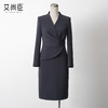 艾尚臣灰色西装连衣裙女秋季气质轻熟风西装裙高级感正式场合裙子 商品缩略图1