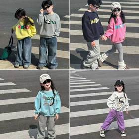 59.9 元 3 件儿童秋衣！卫衣 / T 恤任选，60 花色，男女孩适配