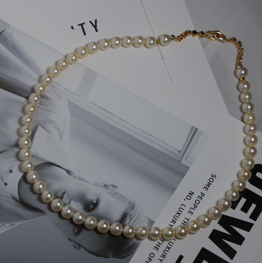 福利 akoya 羽皇金 温柔金 7-8mm ji光akoya 几乎无暇 正圆 超级干净 ji强光 细微微生长痕迹 太美了 商品图1