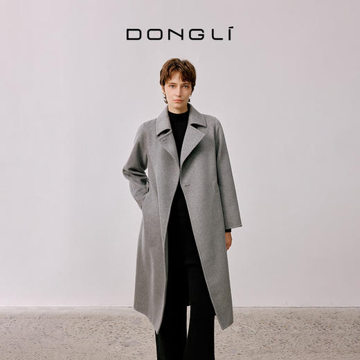 东黎 • 小山羊绒女士秋冬双面呢宽松时尚长款大衣 4A48 商品图3