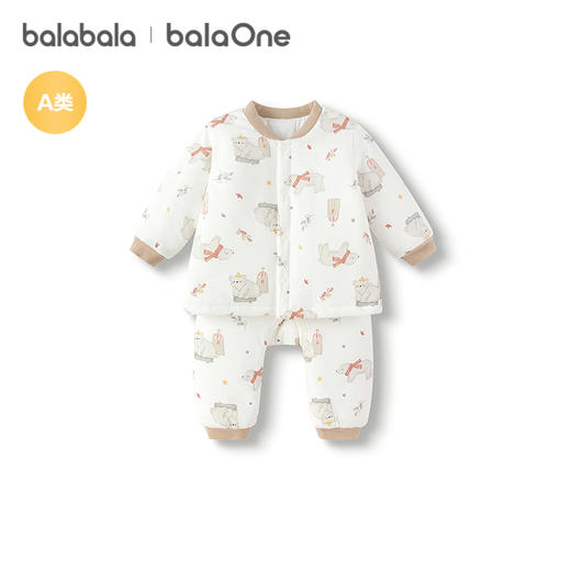 巴拉巴拉balaOne婴儿套装宝宝睡衣男女童长袖家居服2025新款夹棉 商品图4