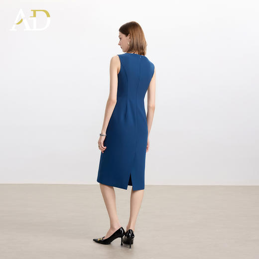 AD高级感蓝色职业连衣裙女士简约通勤西装内搭裙子2025新款背心裙 商品图4