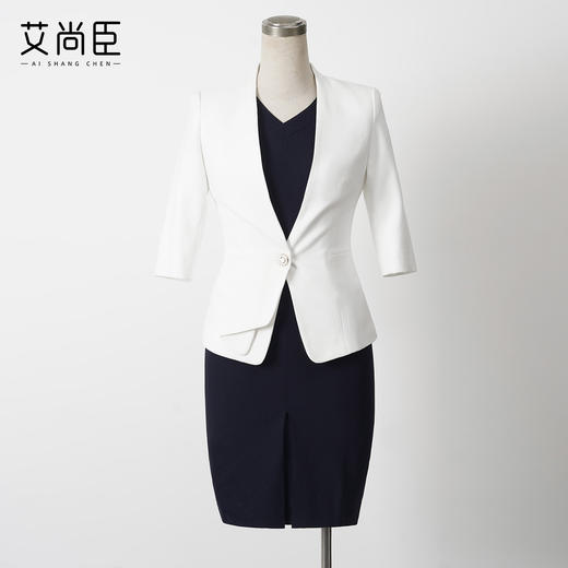 艾尚臣高级感职业套装女西装连衣裙时尚工装酒店前台两件套工作服 商品图1