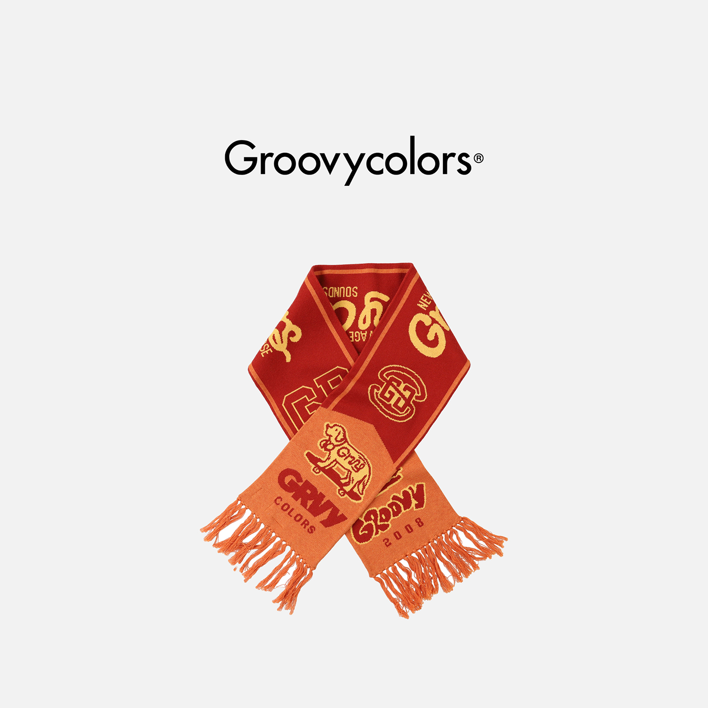 日本GC童装 Groovycolors 品牌标识围巾