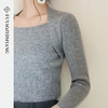 FUYAO扶摇 弹力显瘦羊绒衫女2025冬新款针织衫显瘦露锁骨纯羊毛衫 商品缩略图2