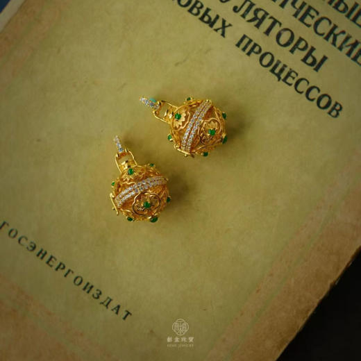 龢盒原创 银镶翡翠花球香囊，香随佩韵藏 商品图1