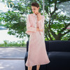 AD韩系早秋穿搭一整套2025新款浅粉色手工拉毛小香风套装流苏伞裙 商品缩略图3