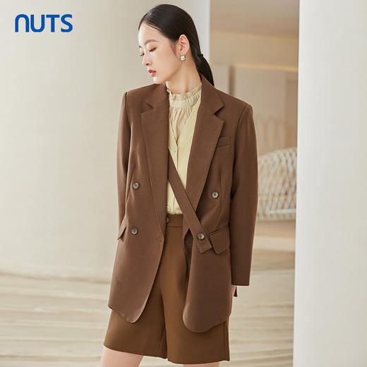 NUTS商场同款春秋款时尚通勤气质宽松直筒百搭西装外套女2I3048015 商品图3