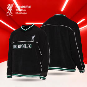【官方正版】利物浦俱乐部 | 黑色圆领卫衣设计感运动休闲上衣