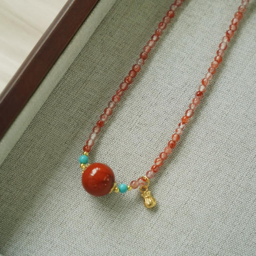 南红手串项链耳饰爆款合集 新年新春喜庆国色南红玛瑙饰品 商品图11