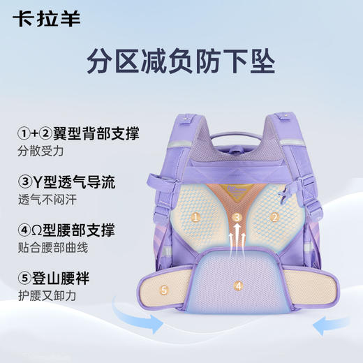 【云朵书包ProMax】卡拉羊18/20L小学生1-6年级ProMax8维减负云朵书包星绽放 CX2257+CX2782 商品图3