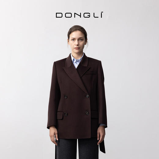 东黎 •  你本珍贵 山羊绒女士秋季戗驳领短大衣 5424 商品图1