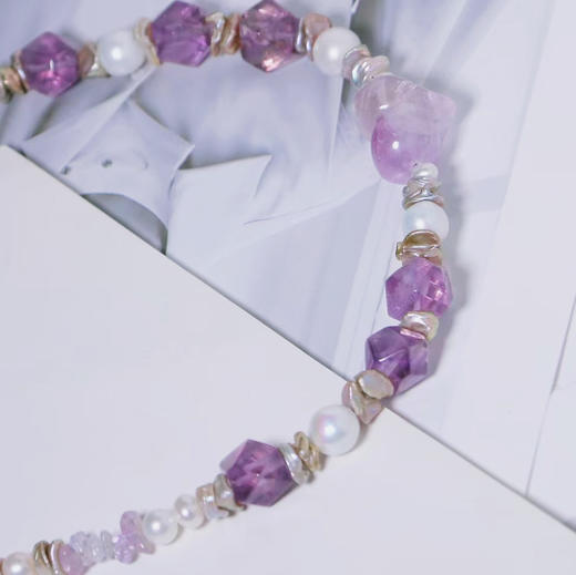 灵性之作 提升内在力量 女性能量 珍珠+天然水晶 纯天然 大自然灵力加持 原创款 独一份设计感 商品图8