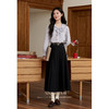 鹿向南「纳西女孩」灰色学院风半身裙2025女装秋冬气质安可雷穿搭 商品缩略图3