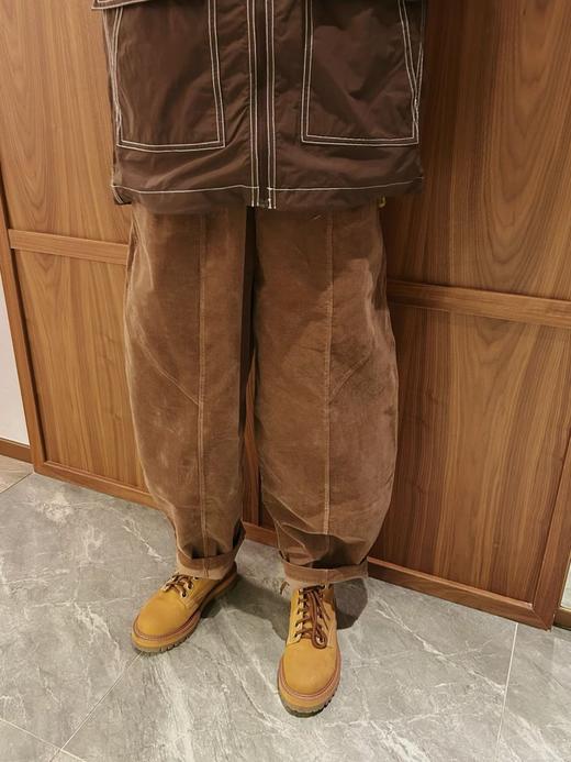 2025秋冬中大儿童复古细条灯芯绒休闲棉弹力运动弧形气球长裤 商品图2