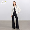 AD高端气质女神范职业装套装女2025新款黑色微喇裤撞色西服两件套 商品缩略图3