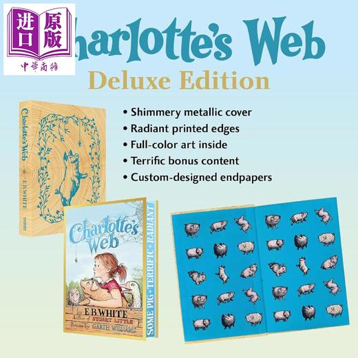 【中商原版】夏洛的网 限量刷边版 Charlottes Web Collectors Deluxe Limited Edition 英文原版 儿童文学经典名著读物 进口 商品图2