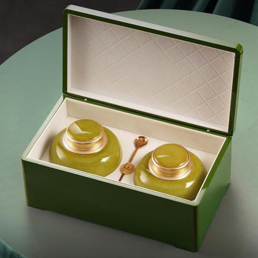 春意【实木烤漆.牛油果绿.螺丝口大双瓷毛尖+茶勺】150元1套.整箱8套 商品图3