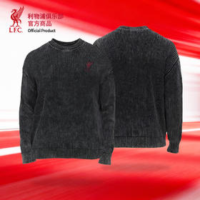 【官方正版】利物浦俱乐部 | 水洗灰针织衫秋季新款毛衣内搭
