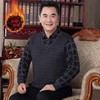 中老年男士加绒加厚假两件毛衣爸爸装打底保暖衣中年男冬装针织衫 商品缩略图4