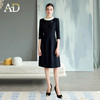 AD黑色连衣裙女春秋季新款超好看约会穿搭气质高级感高级感圆领 商品缩略图3