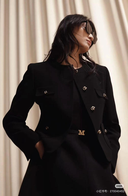 【开放日忙 秒杀价已调 直接拍】MAX 意式 小香风 三醋酸 混纺圆领外套 商品图6