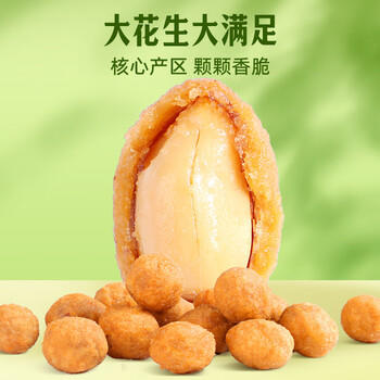 百草味 休闲零食地方特产小吃每日坚果炒货花生米 多味花生210g/袋 商品图4