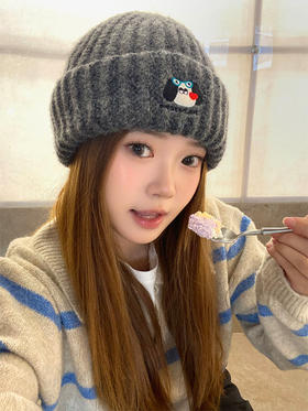 简约小狗刺绣针织帽-纪念日百货门店同款165199601