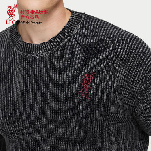 【官方正版】利物浦俱乐部 | 水洗灰针织衫秋季新款毛衣内搭 商品图4