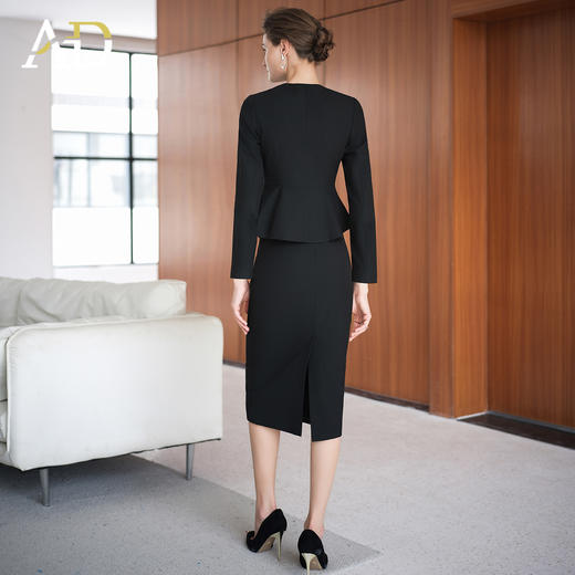 AD高级感又a又飒外套正装2025秋季新款黑色工作服女职业气质套装 商品图4