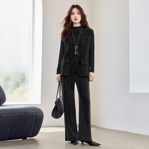 HR YBER613时尚洋气圆领显瘦三件套裤 商品图2
