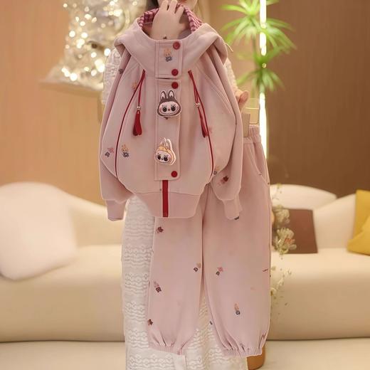 女童韩版 2025新款洋气秋装 宝宝上衣连帽卡通休闲春秋套装 商品图6