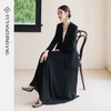 FUYAO扶摇 轻奢小香风西装套装女秋冬黑色高级感醋酸西服两件套 商品缩略图2