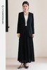 FUYAO扶摇 轻奢小香风西装套装女秋冬黑色高级感醋酸西服两件套 商品缩略图5