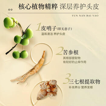 养元青洗发水云南白药控油止痒洗发露210ml+头皮护理液65ml /个人护理 /洗发护发 /洗发水 商品图2