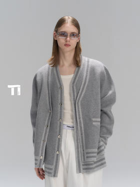 启世录TIWILLTANG“光隙界构”多门襟撞色开衫