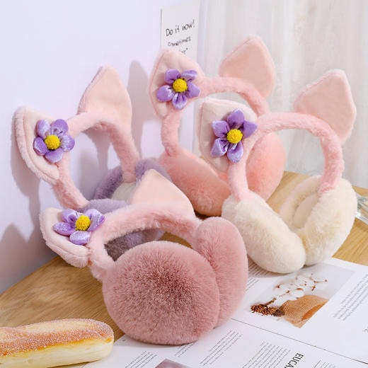 【加厚小动物耳罩】新款卡通可爱毛绒耳罩 冬季保暖耳套学生防寒冻骑行护耳包 耳捂子可折叠 商品图2