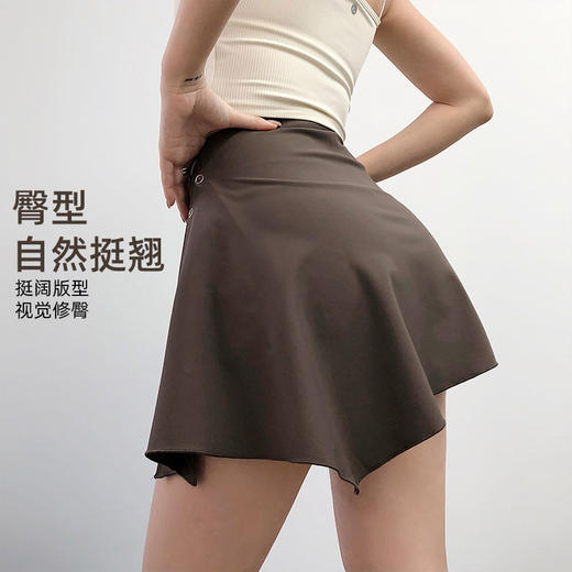 跃牌【美西西系列】两穿瑜伽一片式防走光遮臀裙训练健身气质辣妹运动舞蹈普拉提短裙QK-2501 商品图4