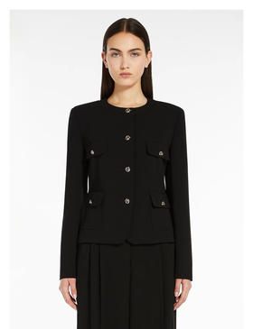 【开放日忙 秒杀价已调 直接拍】MAX 意式 小香风 三醋酸 混纺圆领外套