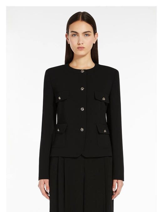 【开放日忙 秒杀价已调 直接拍】MAX 意式 小香风 三醋酸 混纺圆领外套 商品图0