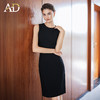 AD黑色无袖背心连衣裙女2025新款休闲小个子气质通勤显瘦包臀裙子 商品缩略图2