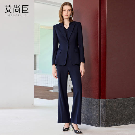 艾尚臣西装套装女早秋轻职风西服马甲三件套高端气场强大ol职业装 商品图1
